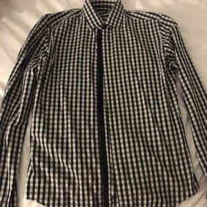 Zara button up checkered shirt